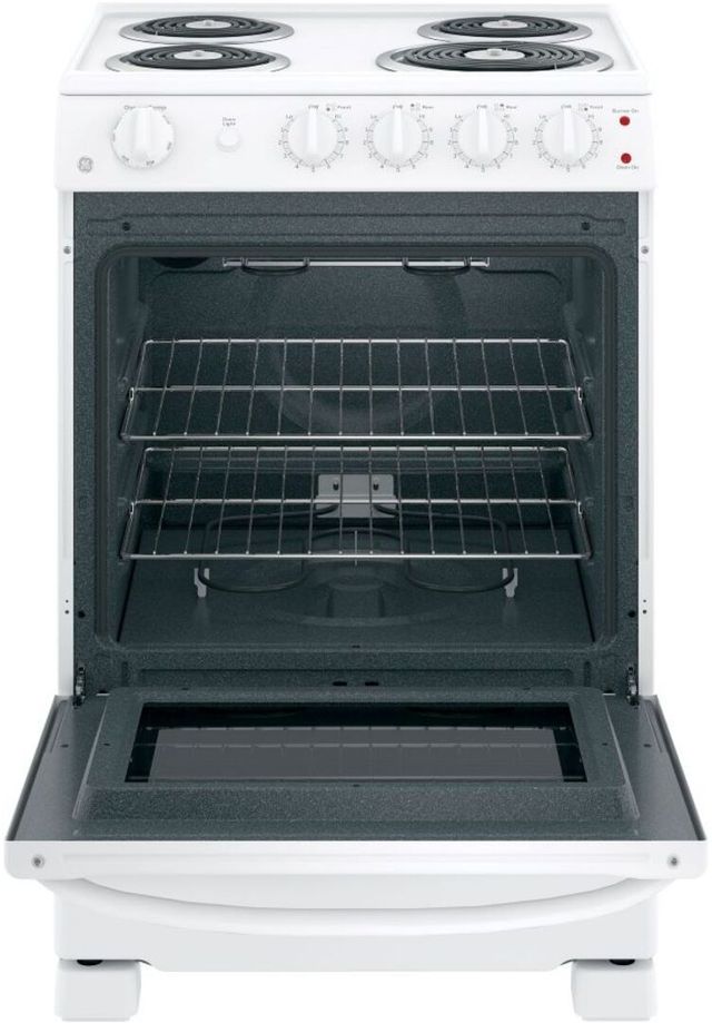 GE® 24" White Freestanding Electric Range-1