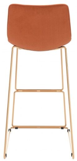 Zuo® Modern Adele 2-Piece Gold/Orange Bar Chairs-3