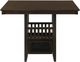Coaster® Jaden Espresso Square Counter Height Table With Storage-1