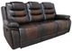 New Classic® Home Furnishings Nikko Brown Dual Power Reclining Sofa-1