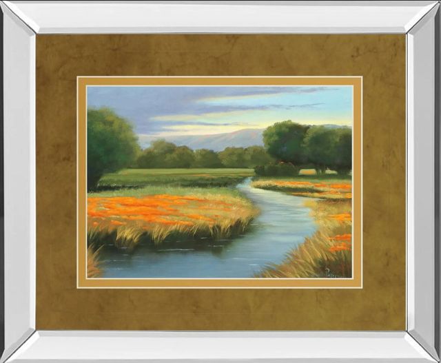Classy Art California Orange by Julie Peterson Mirror Framed Wall Art-0