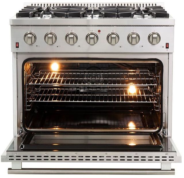 FORNO® Galiano 36" Stainless Steel Pro Style Gas Range-2