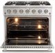 FORNO® Galiano 36" Stainless Steel Pro Style Gas Range-2