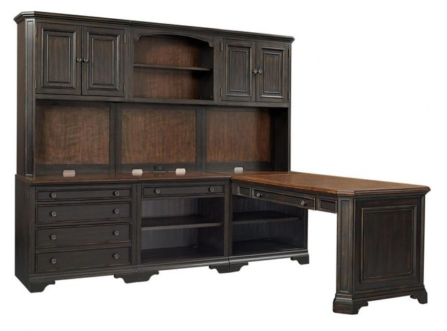 Aspenhome® Hampton 7-Piece Black Cherry Modular Desk-2