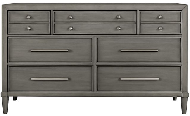 wood grey dresser 6-Drawer Dresser, Wood Frame Dresser with Large Fabric Drawers