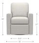 La-Z-Boy® Midtown Linen Swivel Gliding Chair-5