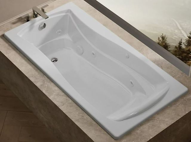 KOHLER® Mariposa® White 72" x 36" Alcove Whirlpool Bath - Right Drain-1