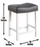 Steve Silver Co. Zermatt Black/Ivory Backless Counter Stool-2