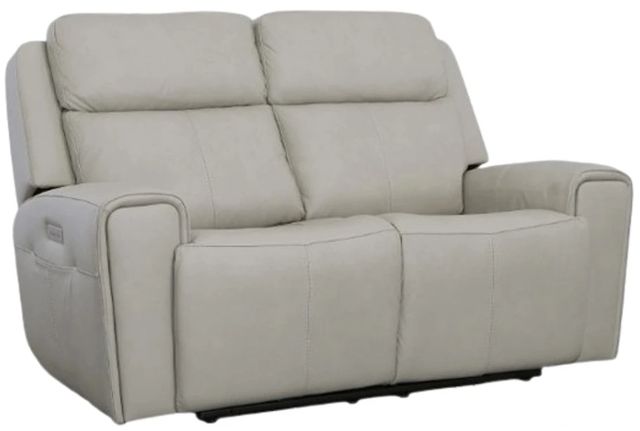 Flexsteel® Barnett Timber Leather Power Reclining Loveseat with Power Headrest and Lumbar-0