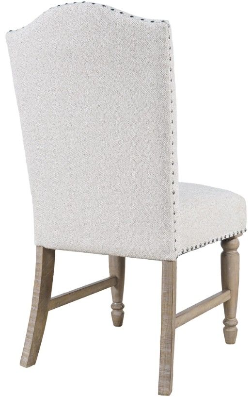 Jofran Inc. Slater Works Brown/White Upholstered Side Chair-3