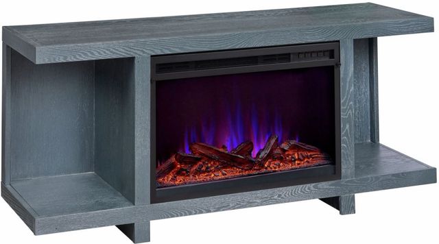 aspenhome® Latitude Deep Indigo 55" Open Fireplace Console-1