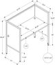 Monarch Specialties Inc. Silver/White Office Cubicle Desk-1