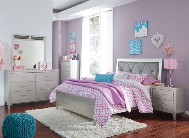 Signature Design by Ashley® Olivet Silver Full Panel Youth Bed-2