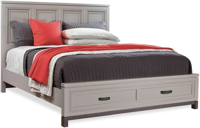 Aspenhome® Hyde Park Gray Paint King/Cal King Storage Footboard-1