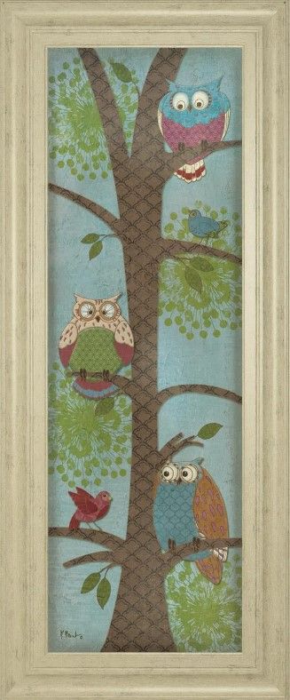 Classy Art Fantasy Owls Panel Il by Paul Brent Wall Art-0