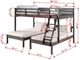 Donco Kids Treble Dark Gray Youth Full/Double Twin Bunkbed-2