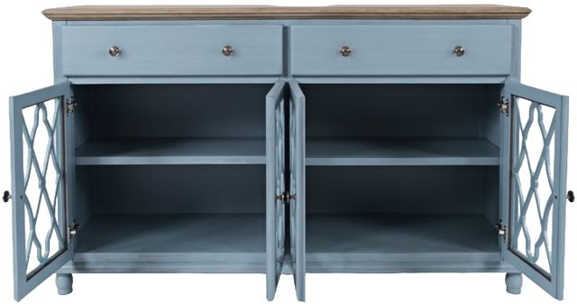 Jofran Inc. Aurora Hills Brushed Blue 4-Door Accent Chest-3