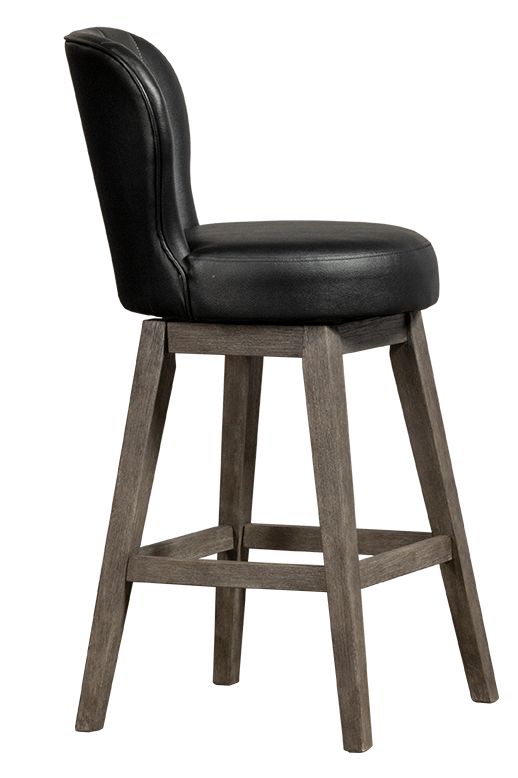 HH2 Home Bandera Brushed Charcoal Counter Swivel Stool-1