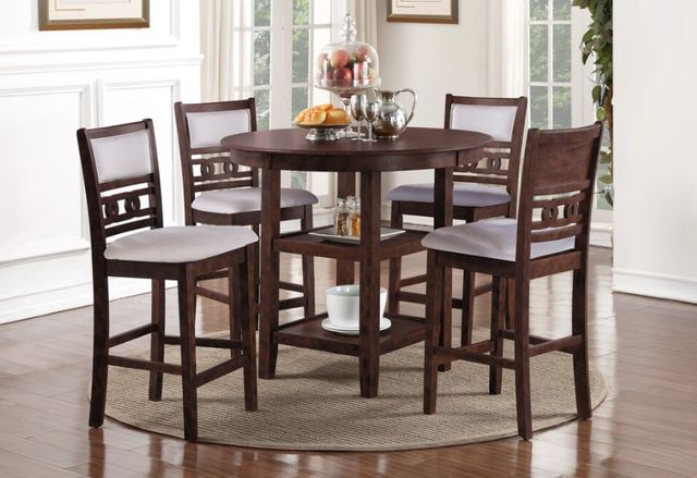 New Classic® Home Furnishings Gia 5-Piece Cherry Counter Height Table Set-1