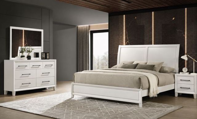 New Classic® Home Furnishings Ballard 4-Piece White Queen Panel Bedroom Set-1