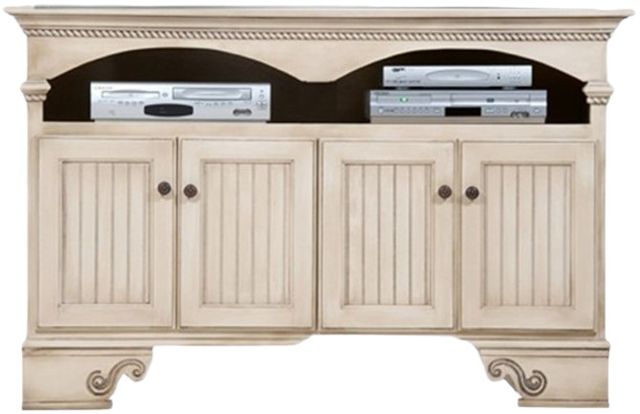American Heartland Manufacturing Poplar 4-Door Deluxe TV Stand-0