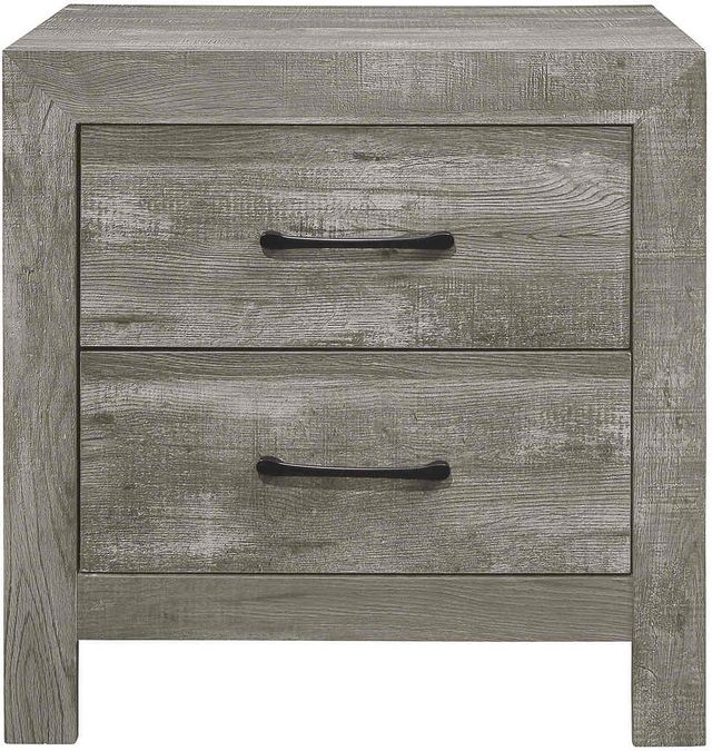 Mazin Furniture Corbin Gray Nightstand-1