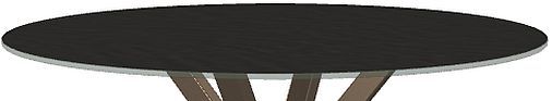 Amisco Customizable Asterisk Black Glass Round Bar Table with Starburst Stand-1