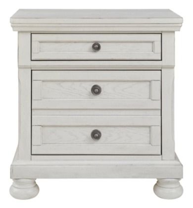 Signature Design by Ashley® Robbinsdale 4-Piece Antique White King Bedroom Set-2