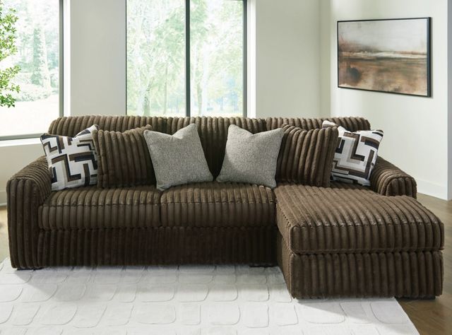 Signature Design by Ashley® Midnight-Madness 2-Piece Chocolate Right Arm Facing Sectional and Chaise-3