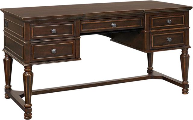 aspenhome® Weston Brown Ale 60" Half-Ped Desk-0