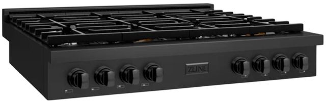 ZLINE Paramount 48" Black Stainless Steel Gas Cooktop-1