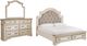 Signature Design by Ashley® Realyn 3-Piece Chipped White California King Upholstered Bed Set-0