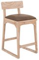 International Furniture Direct Balam Gray/Stained White Barstool-0