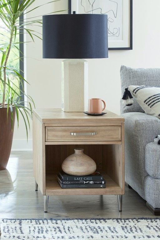 aspenhome® Maddox Biscotti 1-Drawer End Table-1