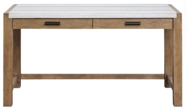 Magnussen Home® Plum Creek Sierra Brown Writing Desk with Marble Top-1