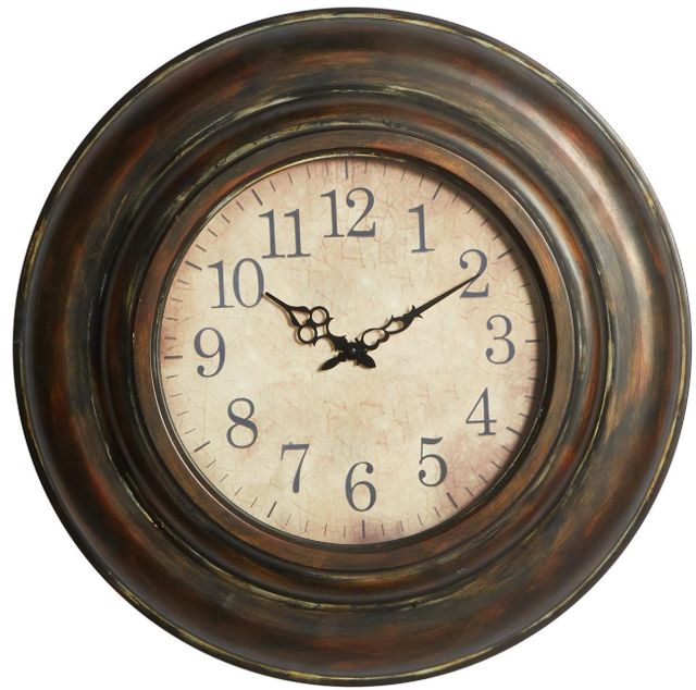 Deco Marche Brown Fluted Wall Clock-0