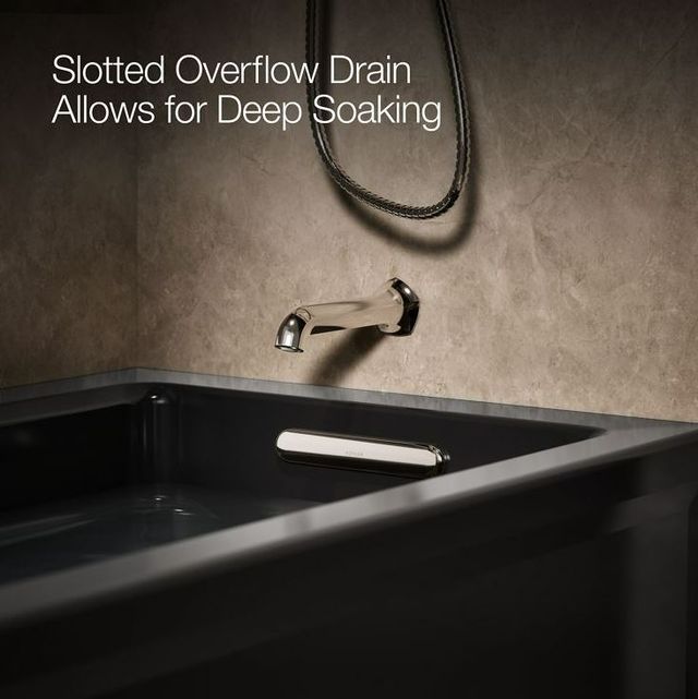 KOHLER® Archer® Black 66" x 32" Alcove Bath with Bask® Heated Surface - Right Drain-4
