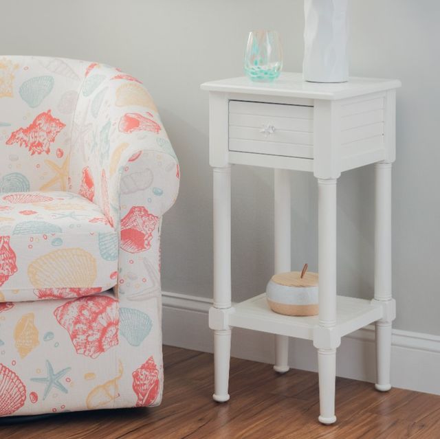 Linon Starfish White Accent Table-1