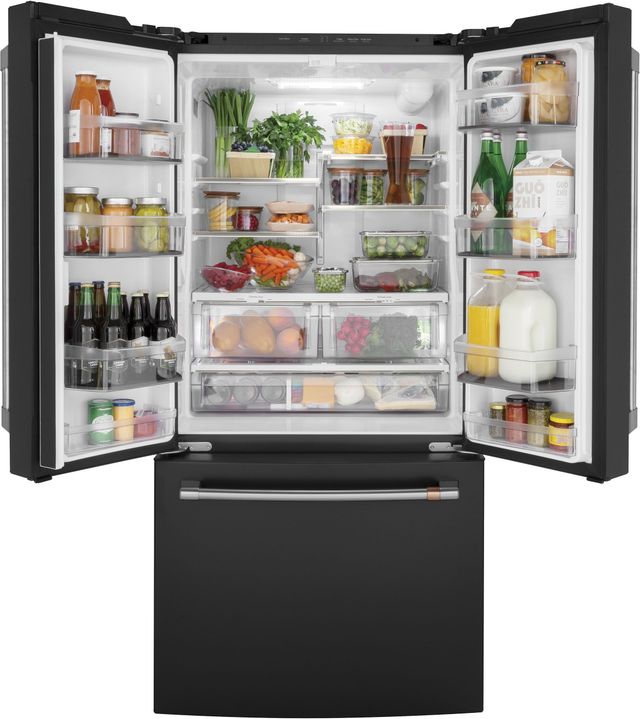 Café™ 33 in. 18.6 Cu. Ft. Matte Black Counter Depth French Door Refrigerator-2