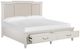 Magnussen Home® Willowbrook Egg Shell White/Natural California King Upholstered Storage Panel Bed-3