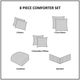Olliix by 510 Design Grey Jenda 8 Piece King Comforter Set-2