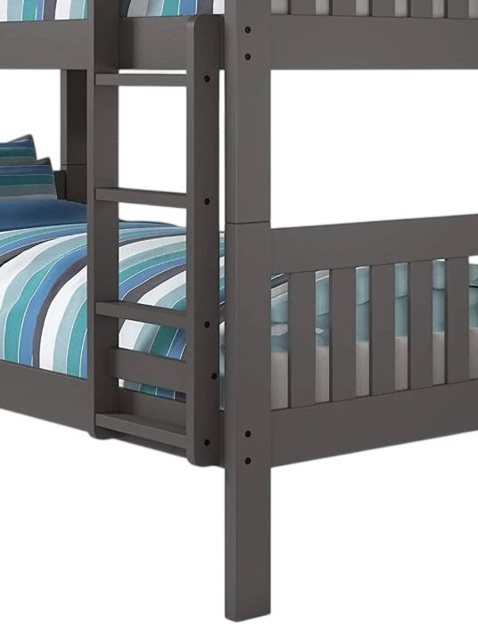 Donco Kids Austin Mission Dark Gray Youth Twin/Twin Mission Bunkbed-2
