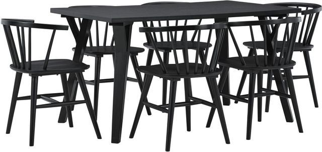 Signature Design by Ashley® Otaska Black Rectangular Dining Table-3