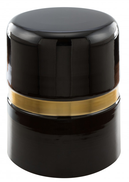 Zuo® Modern Density Black Side Table with Gold Accent -1