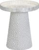 TOV Furniture Coast Pearl White Seashell Round Side Table-0