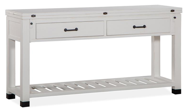 Magnussen Home® Harper Springs Silo White Flip Top Sofa Table-1