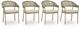 Signature Design by Ashley® Ocean Park 4-Piece Beige Aluminum/Fabric Outdoor Dining Arm Chair-5