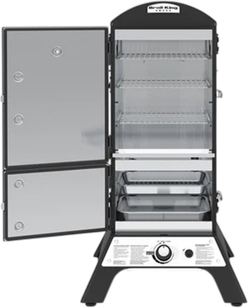 Broil King® 22" Black Vertical Liquid Propane Cabinet Smoker-1