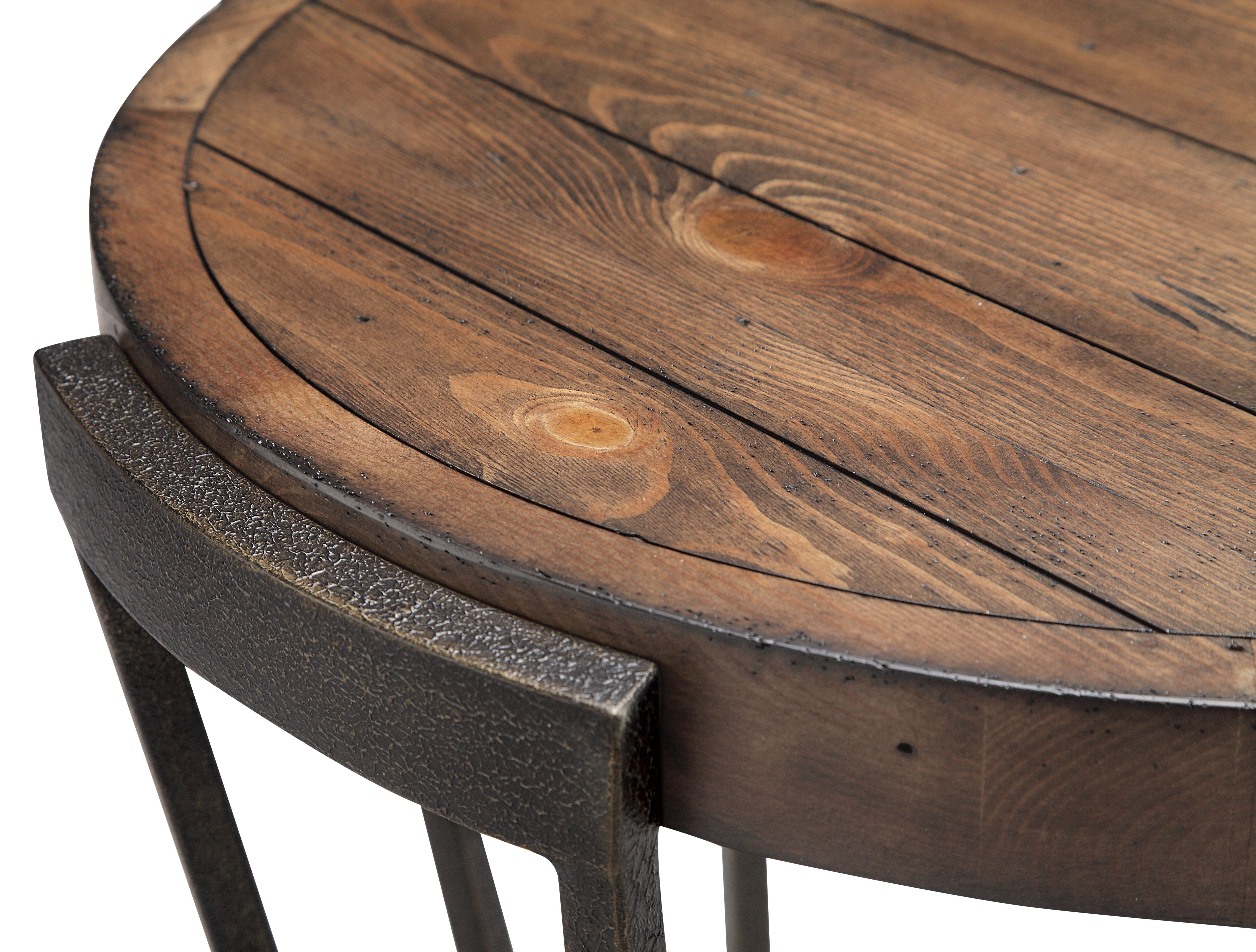 Magnussen Home Yukon Bourbon Demilune End Table