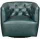 Leather Italia™ Cambria Mira Forest Green Swivel Chair-1